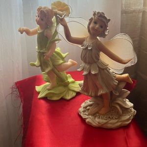 Fairies set of 2, 1 green and 1 white nylon wings